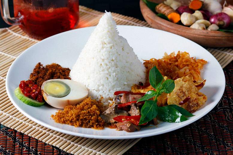 nasi-langgi tumpeng mini langgi